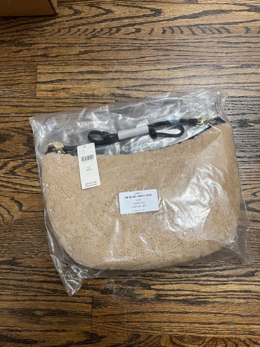 Clare V. Lune Shearling leather Bag NWT - Picture 5 of 5